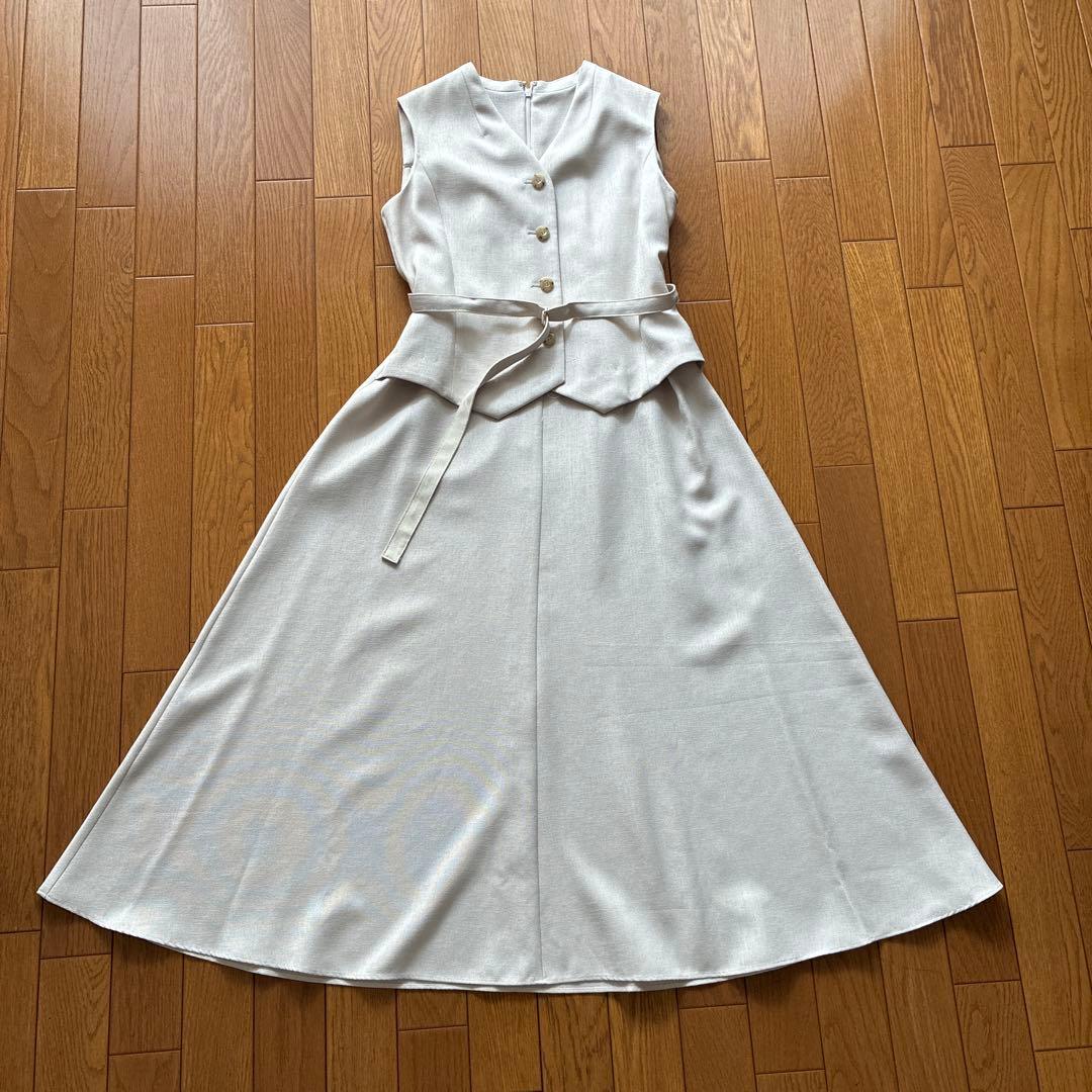 ANAYI ノースリーブワンピース クリーム色 36