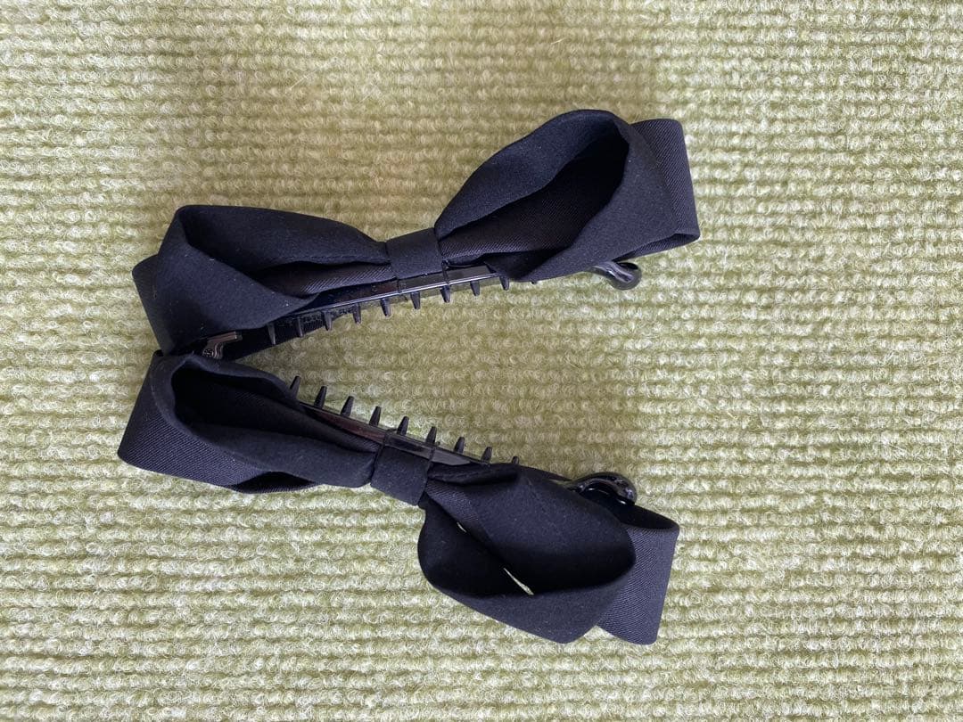 Complex Biz！土日セール！プレーンリボン バナナクリップブラック