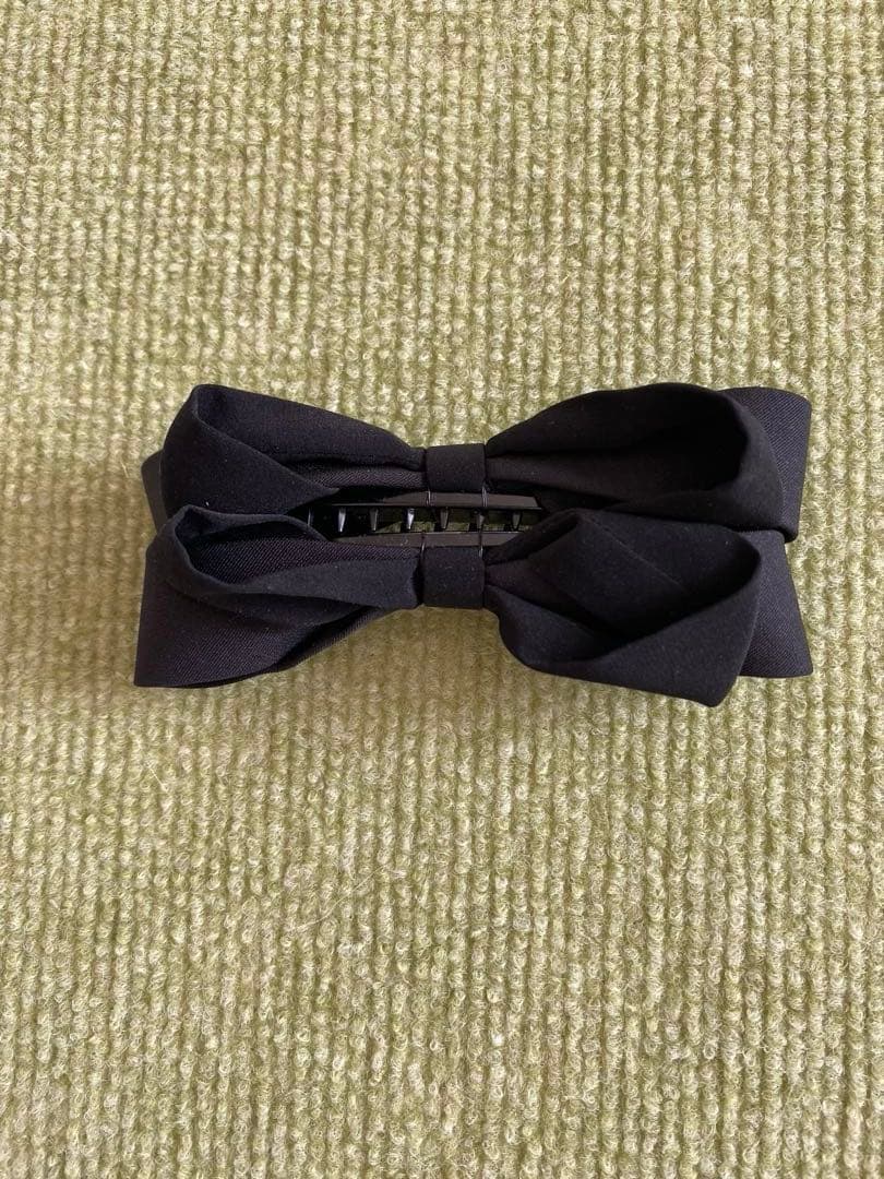 Complex Biz！土日セール！プレーンリボン バナナクリップブラック