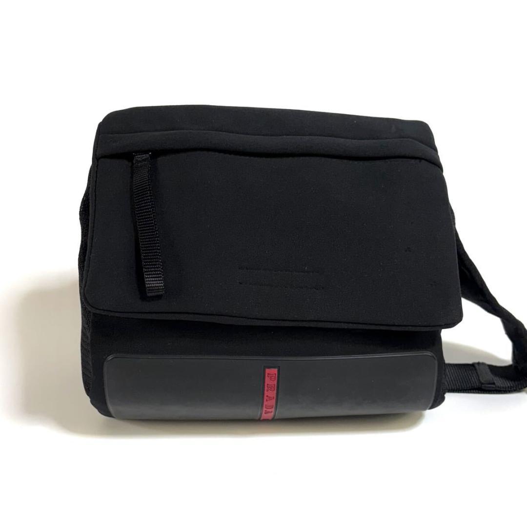 【美品】PRADA ショルダーバッグ ヴィンテージ ブラック レッド イタリア製