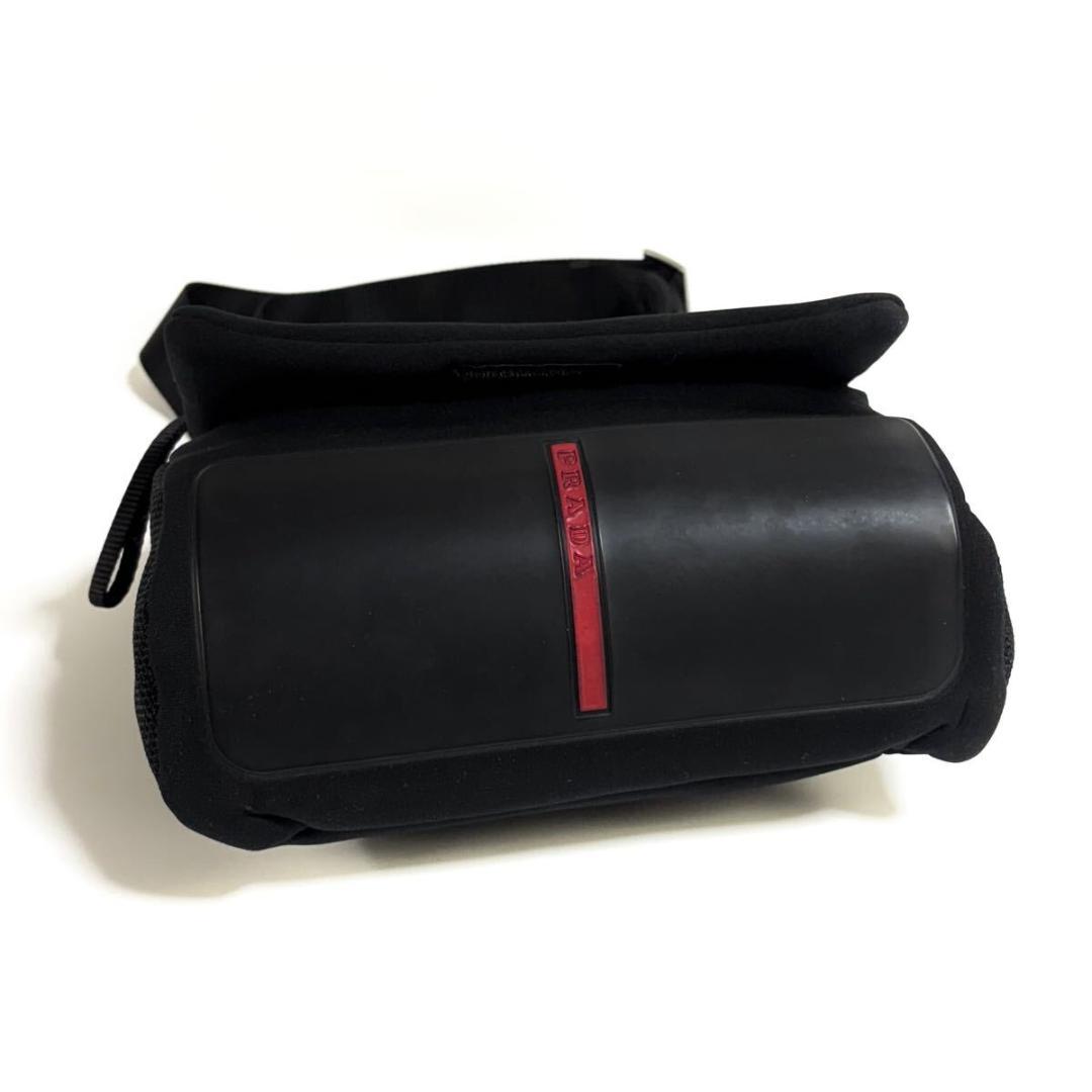【美品】PRADA ショルダーバッグ ヴィンテージ ブラック レッド イタリア製