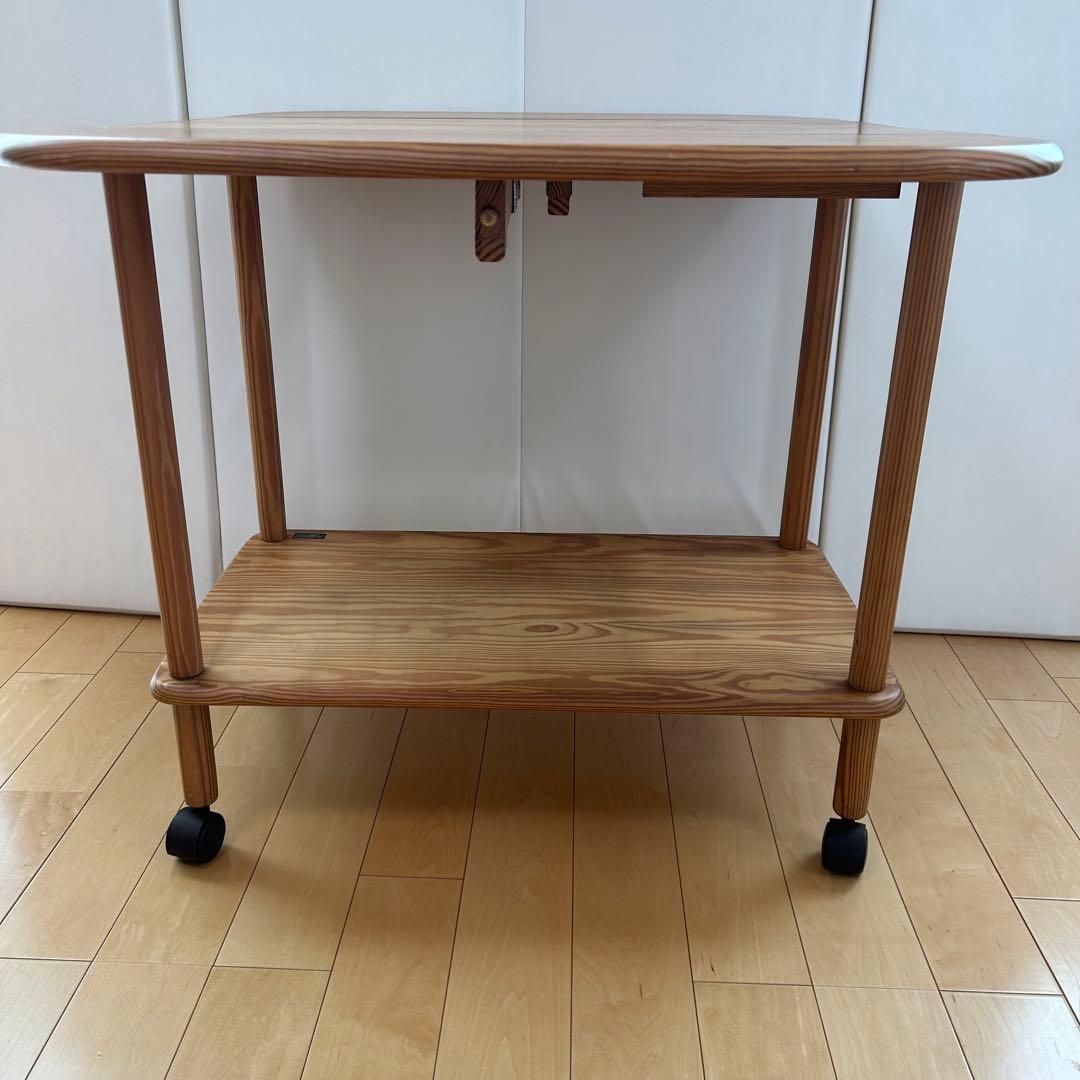 ナジコジャパン　バタフライワゴン　キッチンワゴン　サイドテーブル　天然木　松