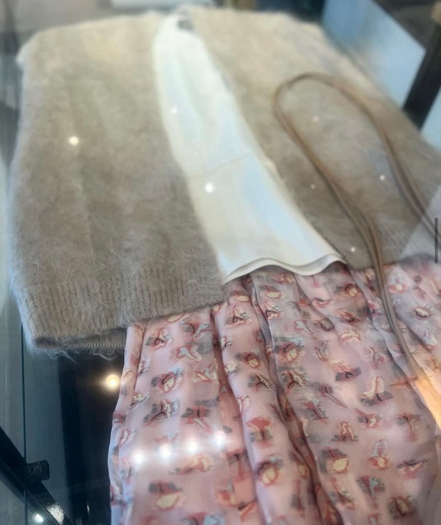 DRAWER カシミヤファーベスト　ベージュ