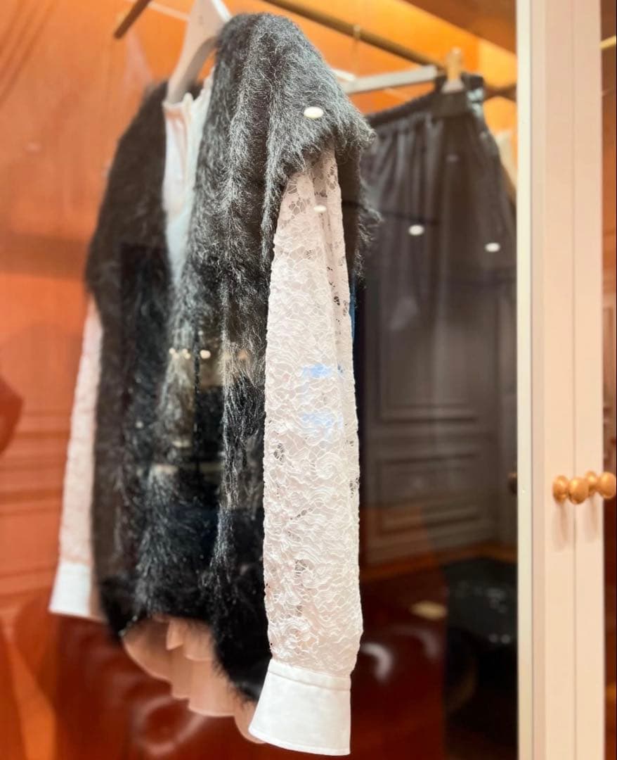 DRAWER カシミヤファーベスト　ベージュ