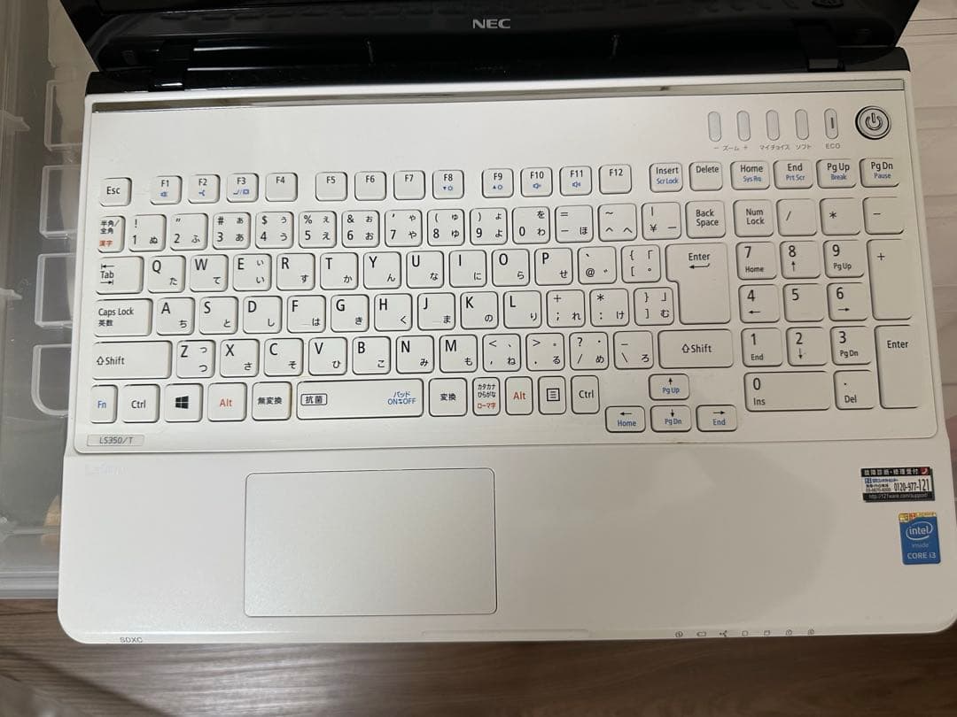 美品 パソコン NEC PC-LS350TSW