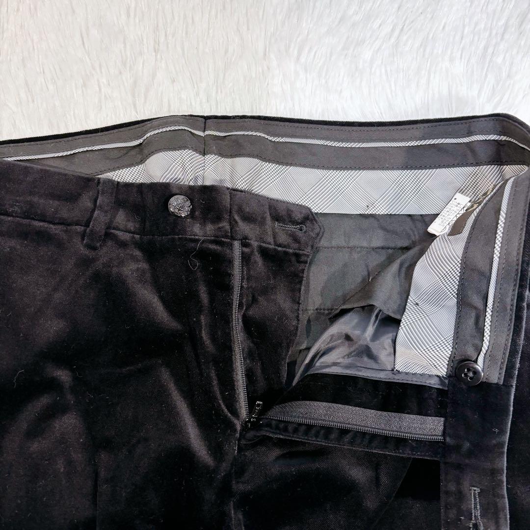 ほぼ未使用LL✨コムサマン テーラードジャケット 羊革 ベルベット メタルボタン