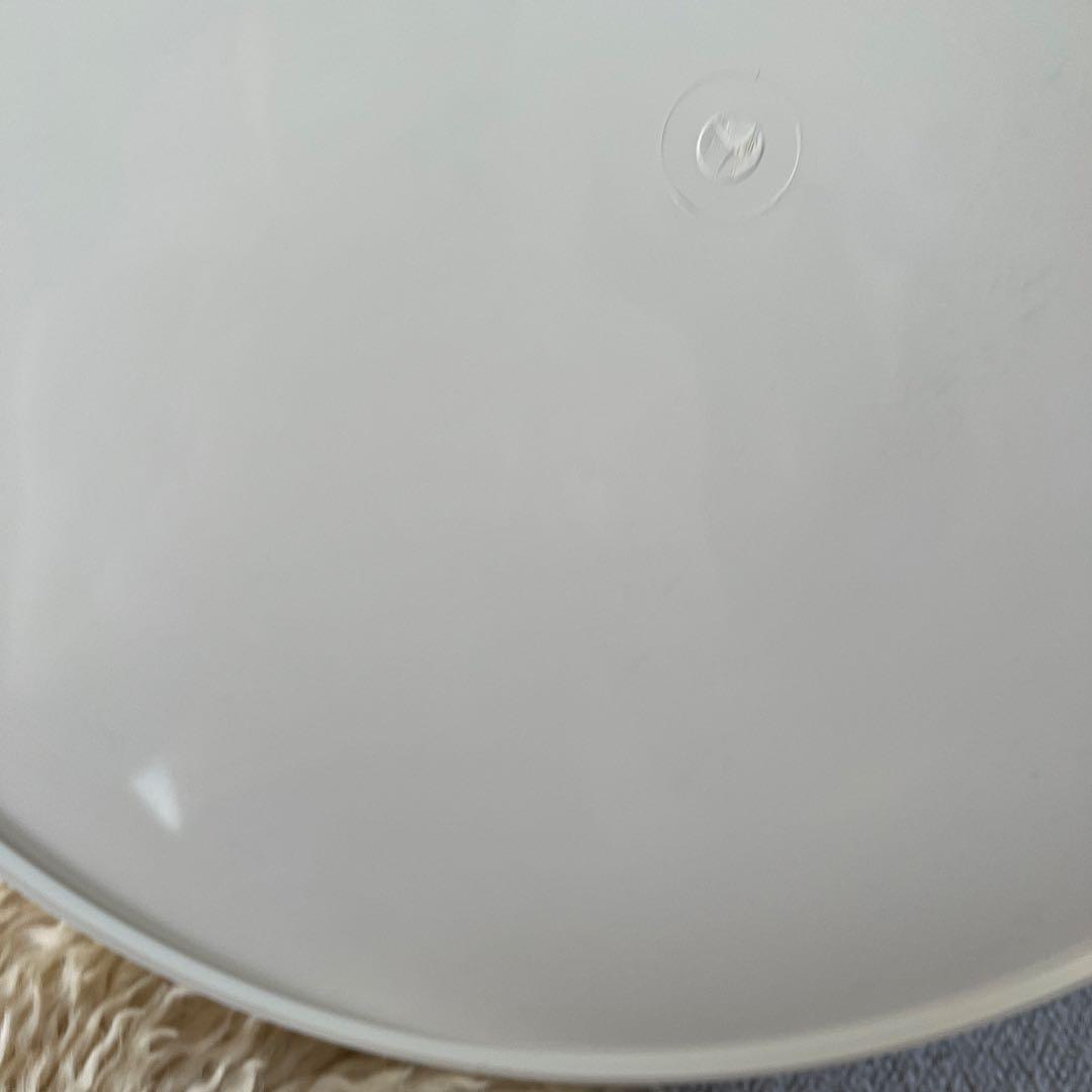 円形キャビネット 引き出し付き クリーム色