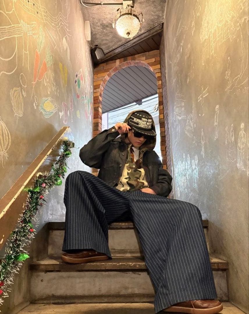 ふ*る様 円堂守着用pushpush ストライプパンツ