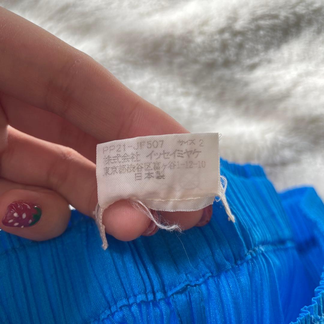 プリーツプリーズ ブルー パンツ サイズ2