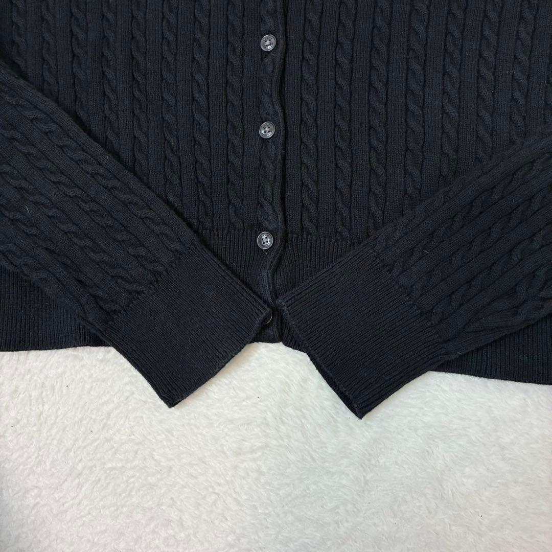 ポロラルフローレン　カーディガン　ブラック　ポニー刺繍　レディースSサイズ相当