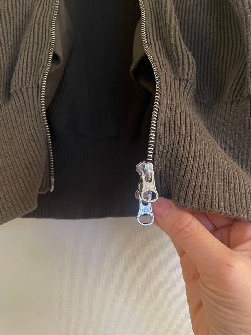 【美品】MM6 Maison Margiela ドライバーズニットS カーキ