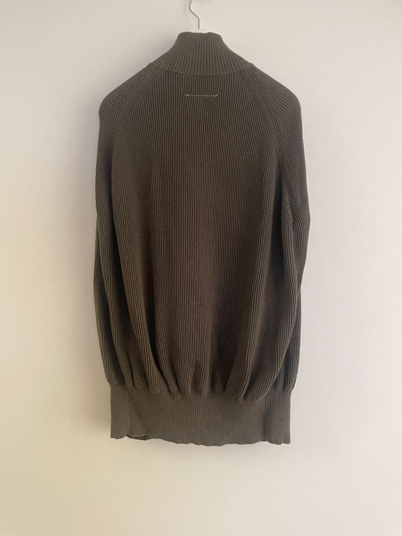 【美品】MM6 Maison Margiela ドライバーズニットS カーキ