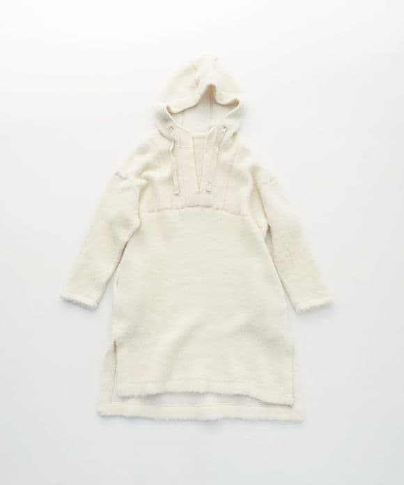 ネストローブ　ウールナッピングパイルフーデッドチュニック