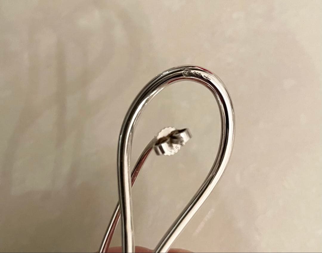 【極美品】シャルロットシェネ／ニードルフープピアス／左右片耳用【希少シルバー】