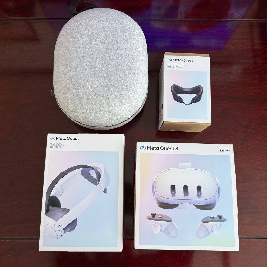  Quest 3 512GB ストラップ 接顔部 ケース 純正3点セット