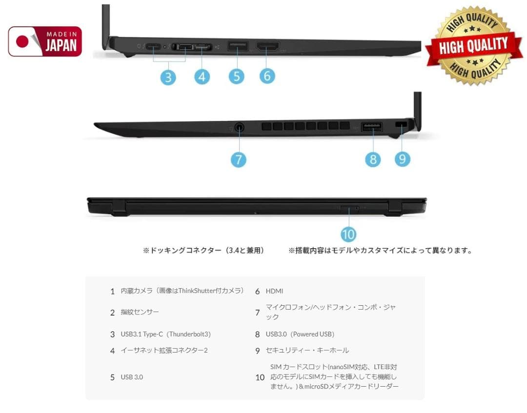 Lenovo X1 Carbon 第8世代 i7 /512GB/16GB/OC