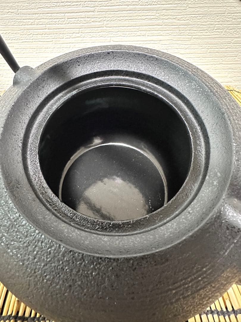 未使用品　鋳心ノ工房　増田尚紀デザイン　平つぼＬ　鉄急須　南部鉄瓶　南部鉄器