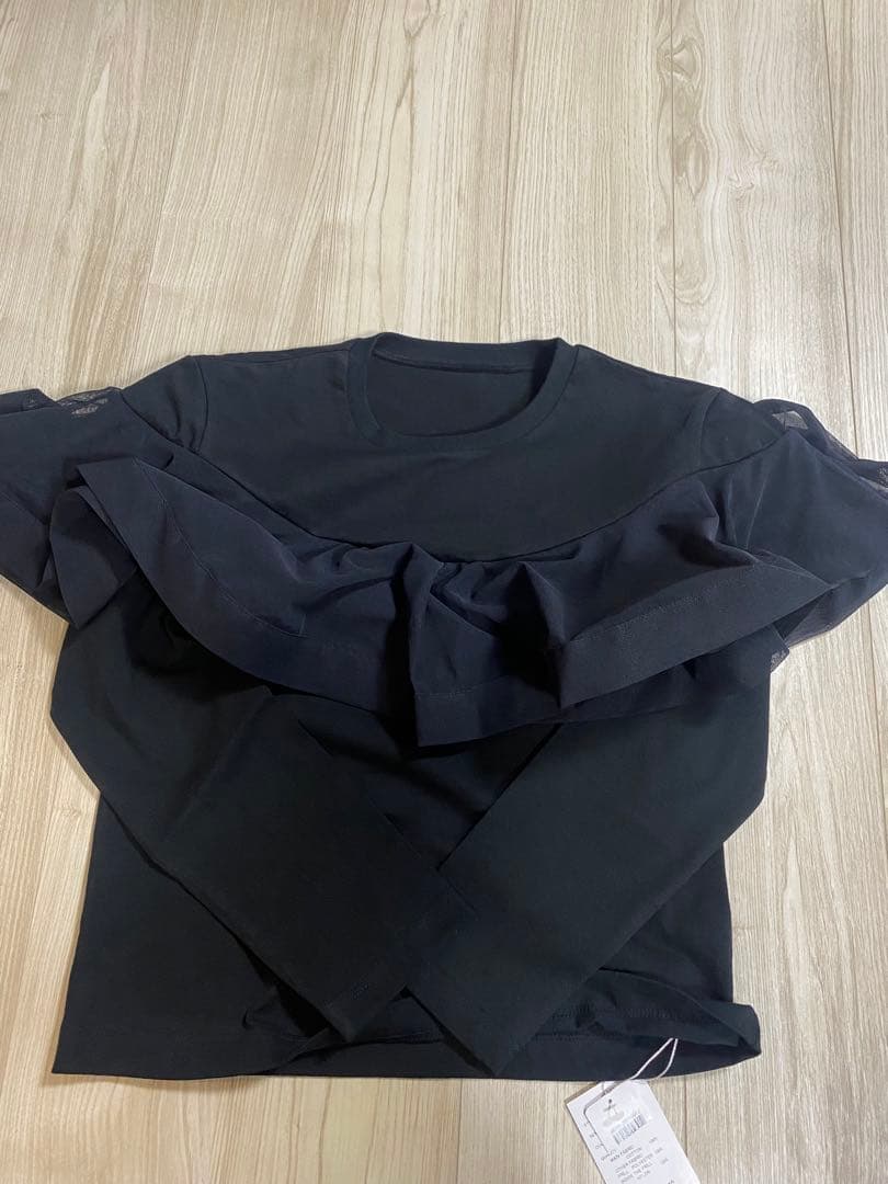 新品タグ付き⭐︎ Gypsohila Tulle Long Tee 【BLACK】