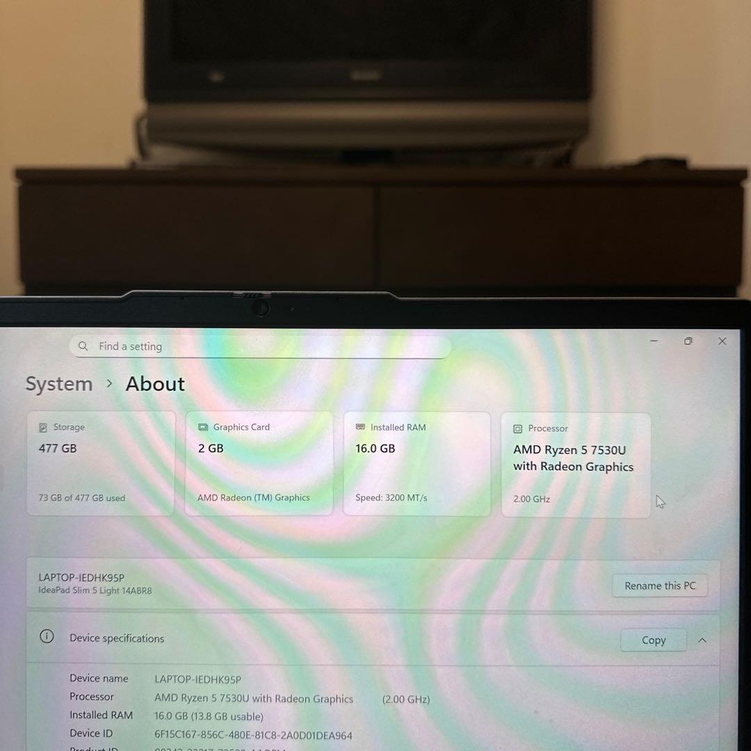 MacBook本体 Lenovo IdeaPad Slim 5 Light Ryzen7 16GB