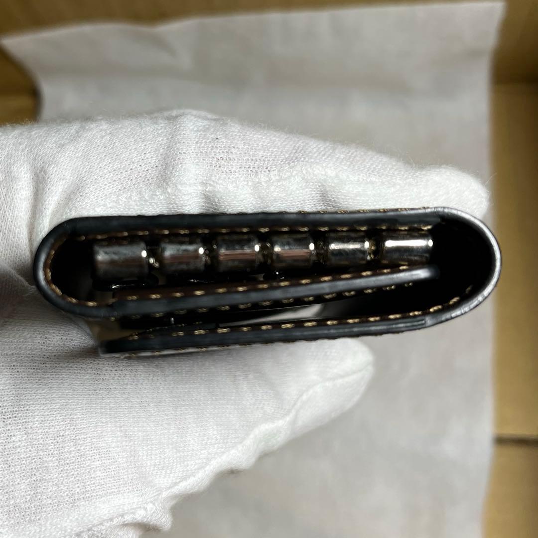 FUJITAKA デュプイボックスカーフ キーケース　チョコ