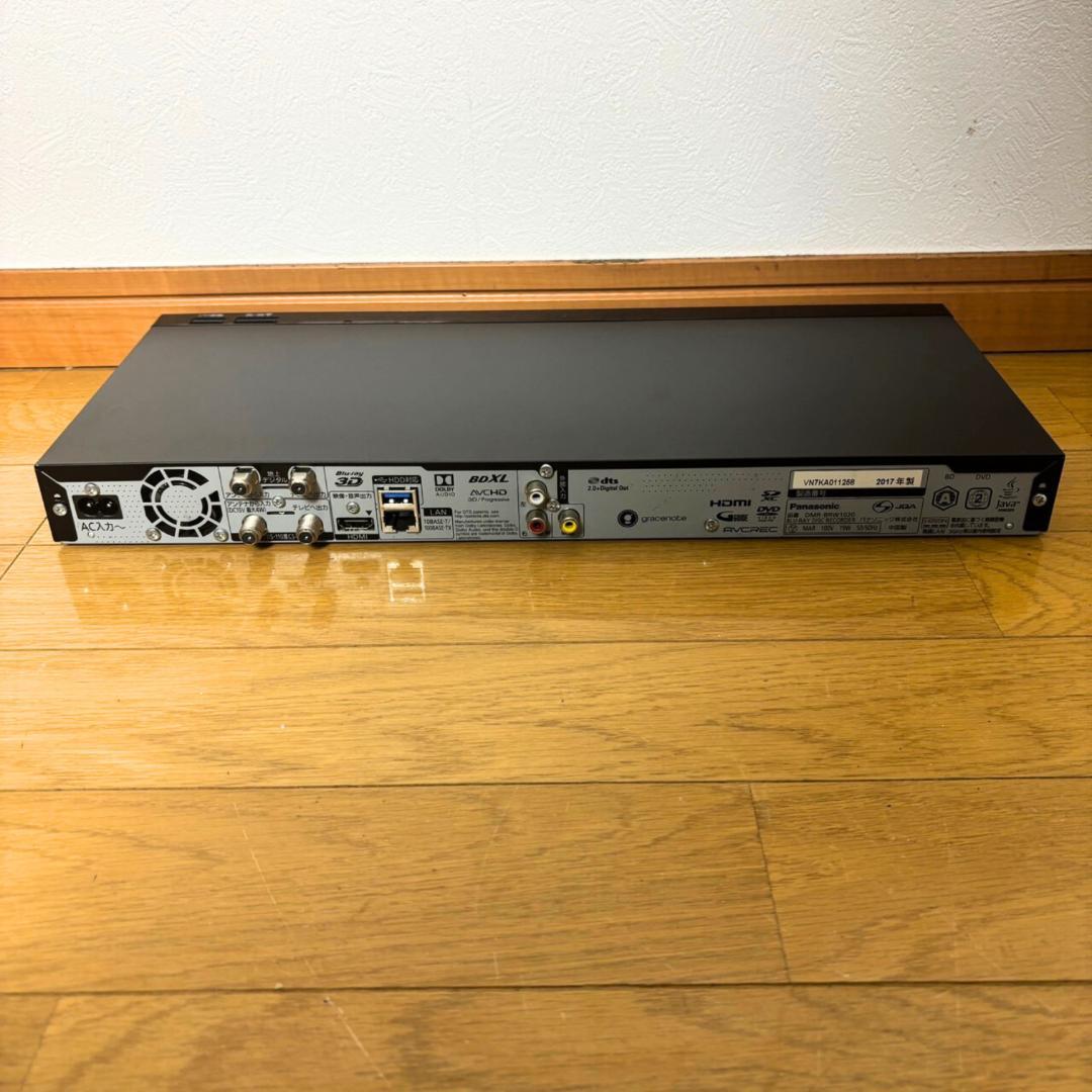 Panasonic ブルーレイディーガ DMR-BRW1020 2017年製