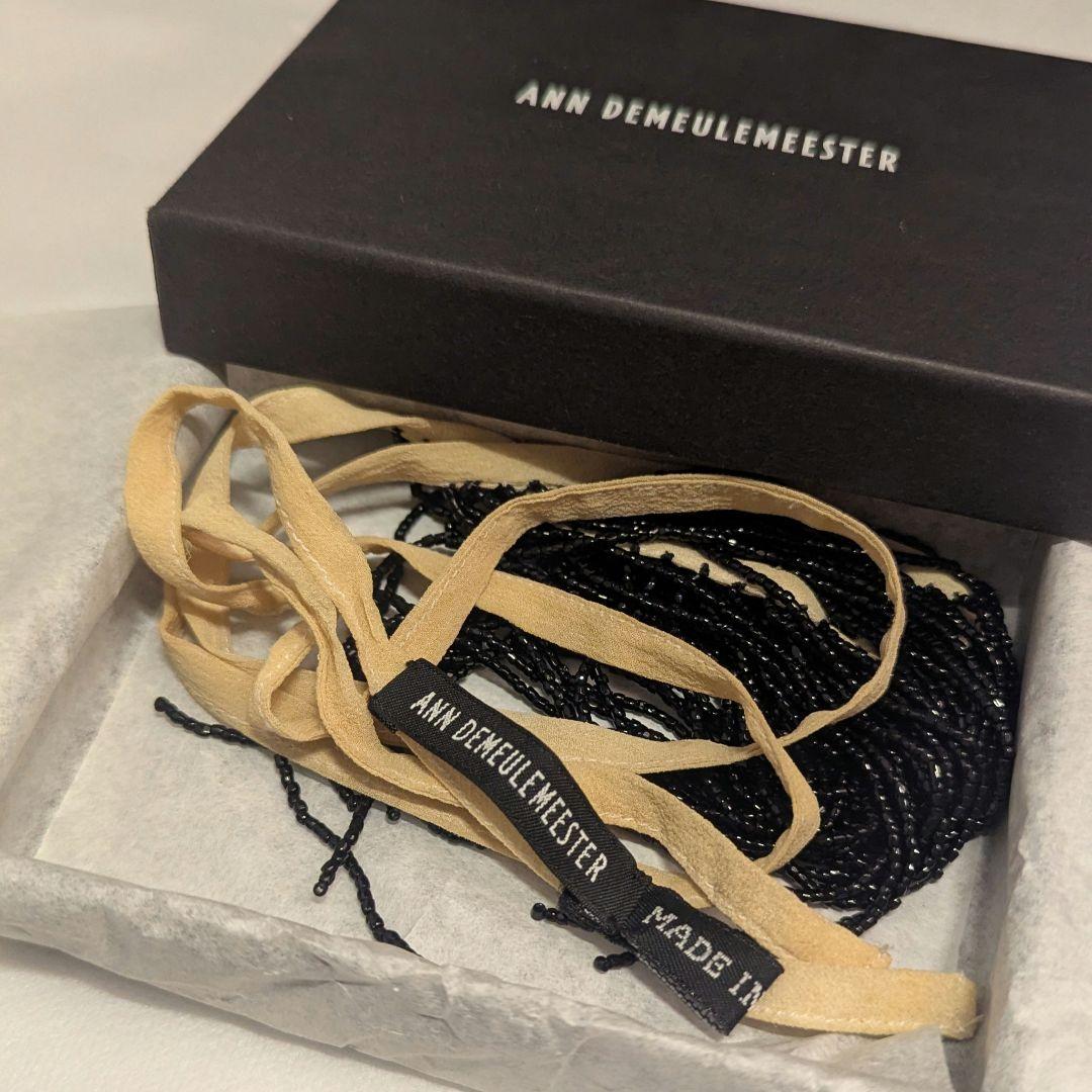 ANN DEMEULEMEESTER ビーズフリンジ シルク製 ネックレス