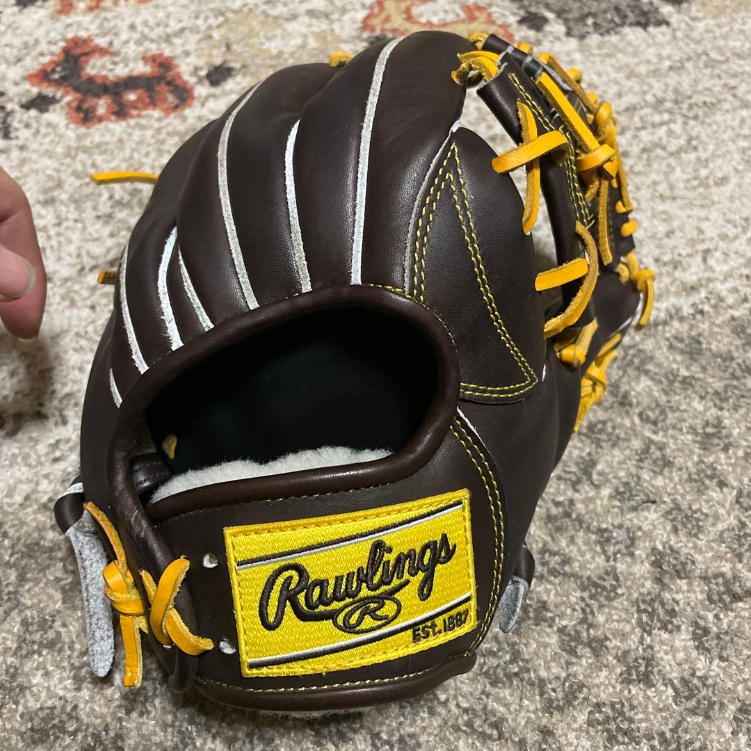 た*ら様 Rawlings HOH軟式グローブ ブラウン/イエロー