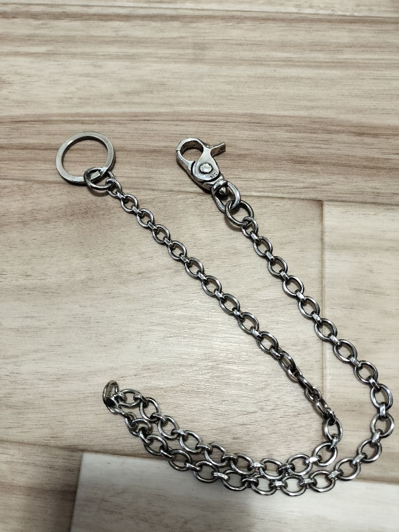 新品未使用 シルバー925 ウォレットチェーン 約56cm S-35