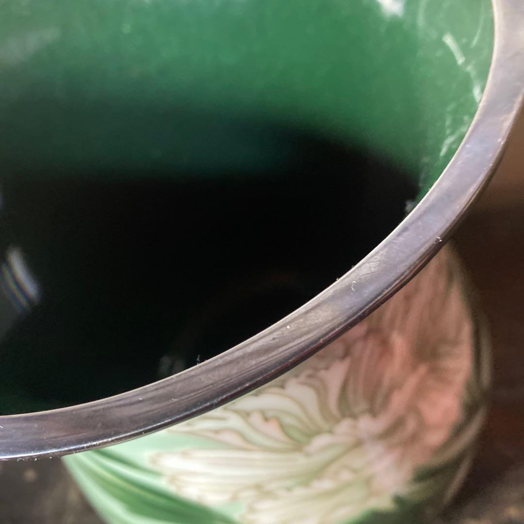 安藤七宝花図花瓶25cm18cm