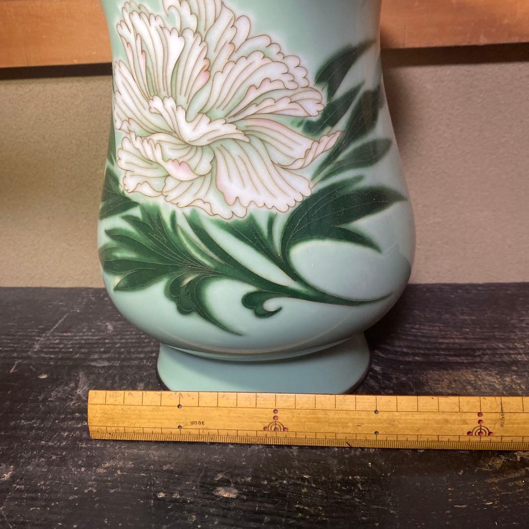 安藤七宝花図花瓶25cm18cm