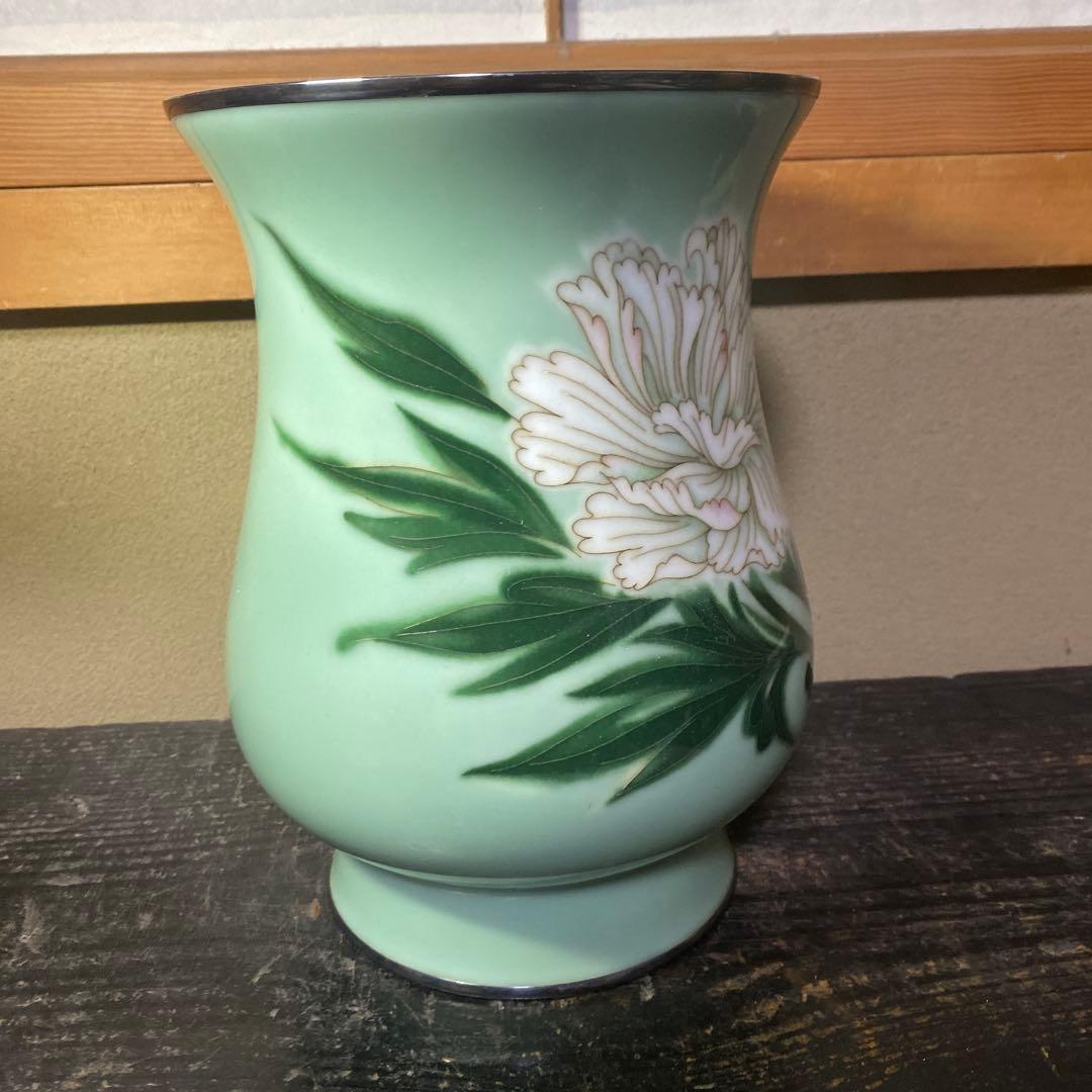 安藤七宝花図花瓶25cm18cm