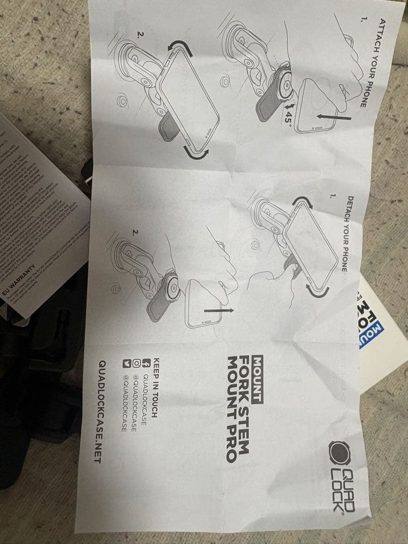 アクセサリー QUAD LOCK FORK STEM MOUNT PRO