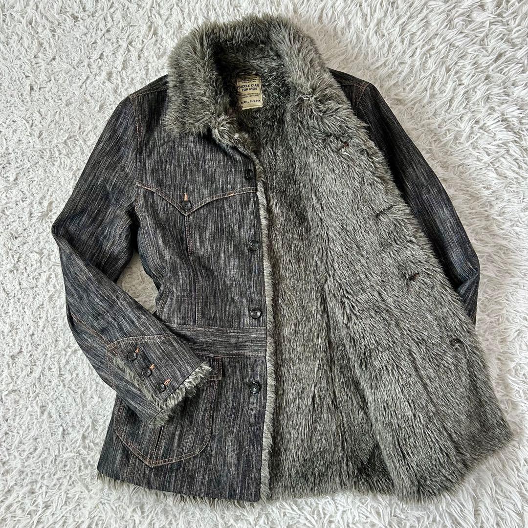 Y2K ニコル デニム ファージャケット グランジ 平成 ネオギャル男 お兄系