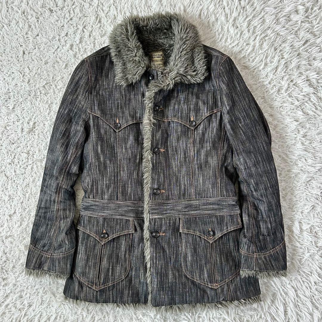 Y2K ニコル デニム ファージャケット グランジ 平成 ネオギャル男 お兄系