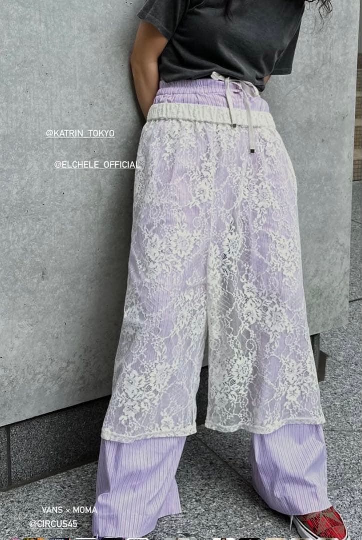 パンツ FRENCH TERRY XLACE HALFPANTS