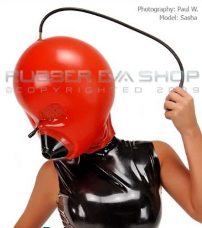 RUBBER EVA製 インフレータブルラバーマスク リブ付