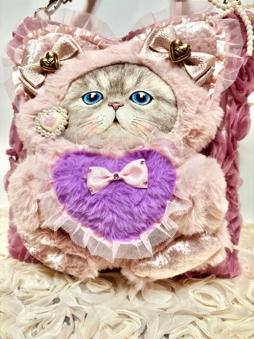 コヤンイサムチョン　3D薔薇レースの猫耳ルミちゃん❤️ハンドメイド