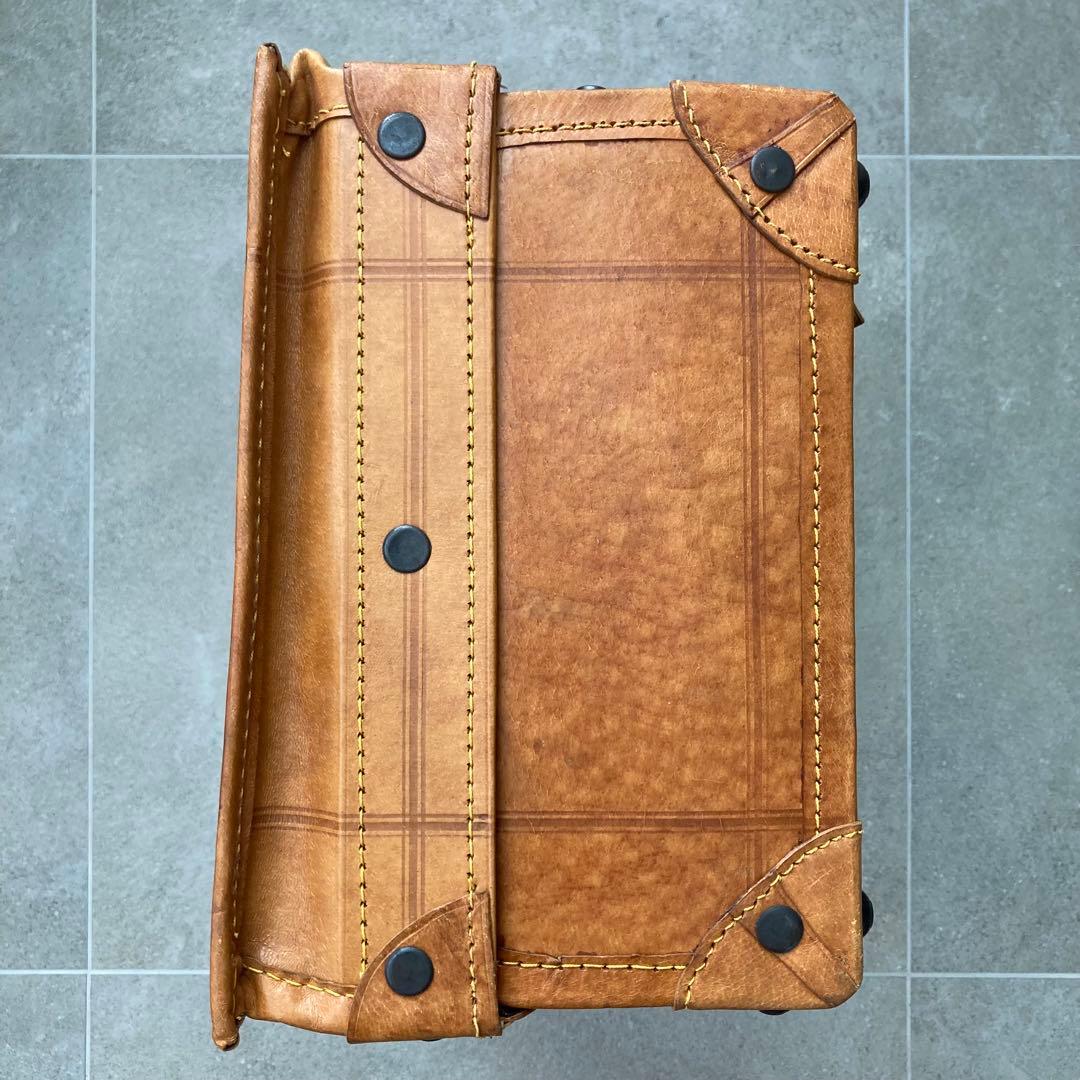 ヴィンテージ レザー トランクケース トランクバッグ レトロ雑貨 古道具 鍵付き