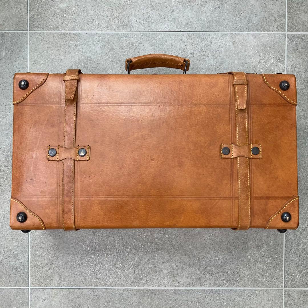 ヴィンテージ レザー トランクケース トランクバッグ レトロ雑貨 古道具 鍵付き