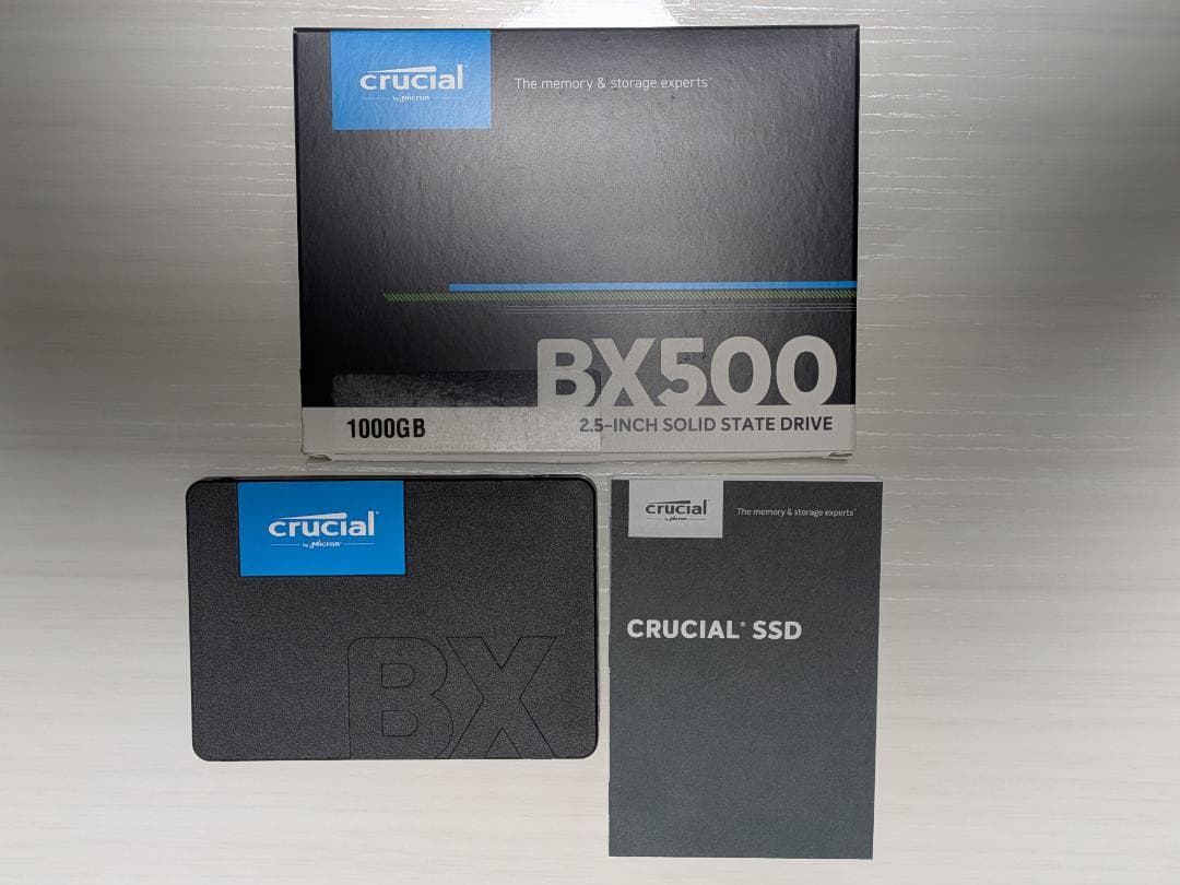 正常・使用少 Crucial SSD 1TB BX500 2.5インチ 7mm厚