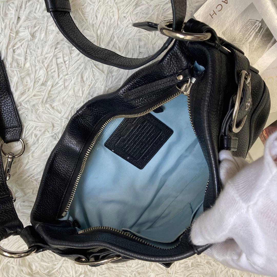 vintage coach old soho Black ダブルバックル 黒