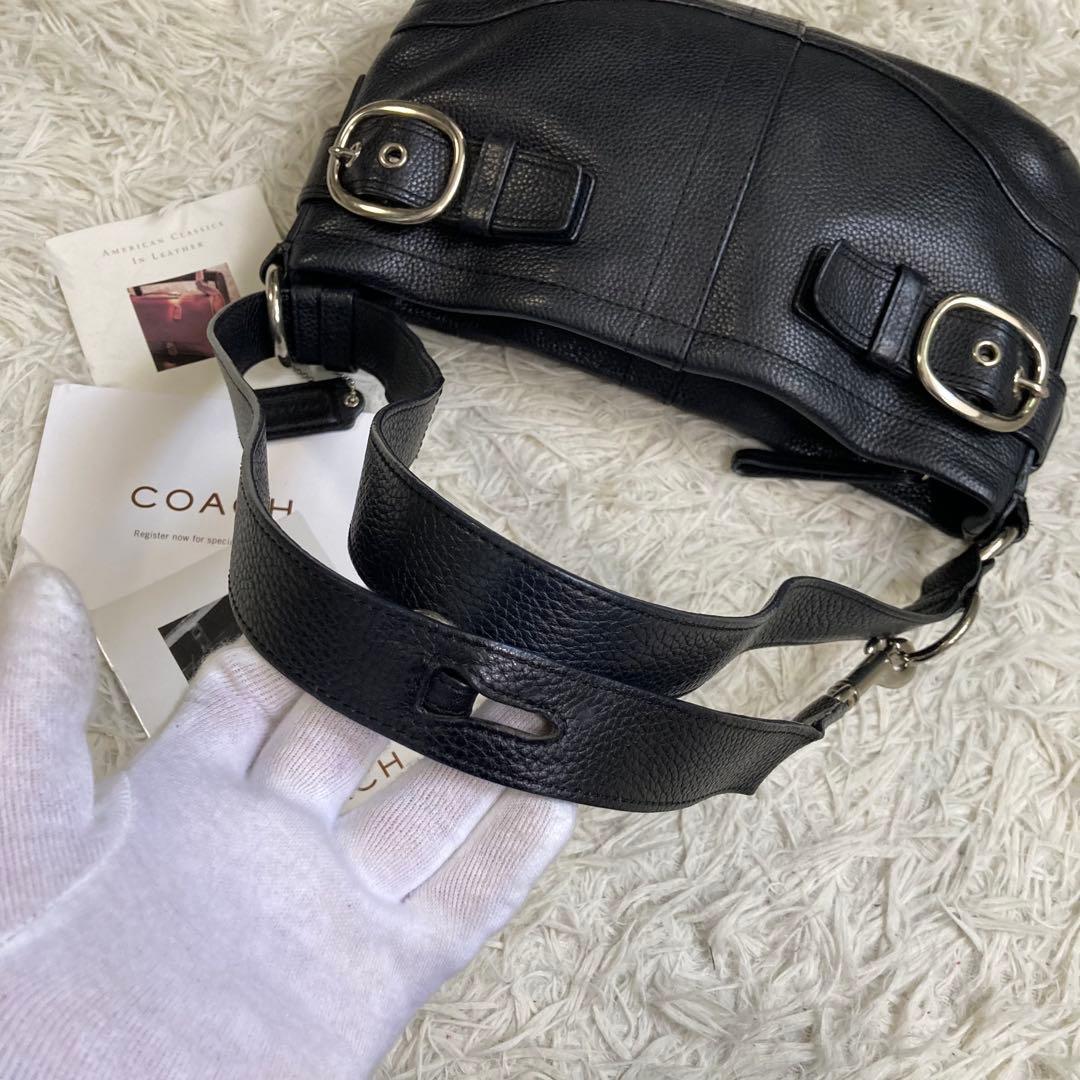 vintage coach old soho Black ダブルバックル 黒