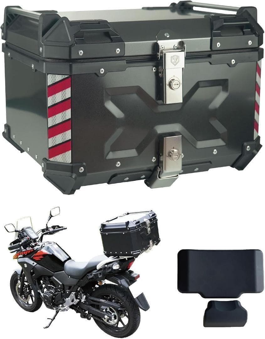 中古リアボックス 55l バイクリアボックス アルミ製トップケース 黒
