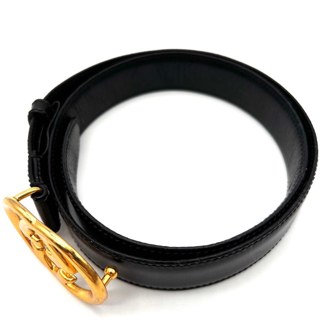 【正規品・美品】グッチ ベルト GG インターロッキング ゴールド レディース