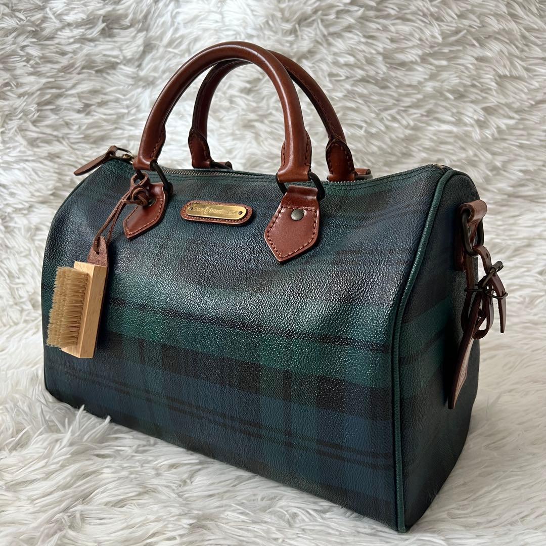 美品✨ ラルフローレン ボストンバッグ ミニ チェック柄