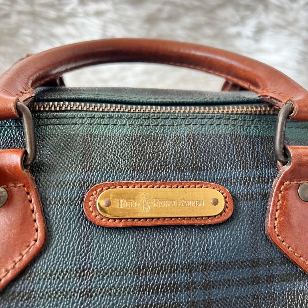 美品✨ ラルフローレン ボストンバッグ ミニ チェック柄