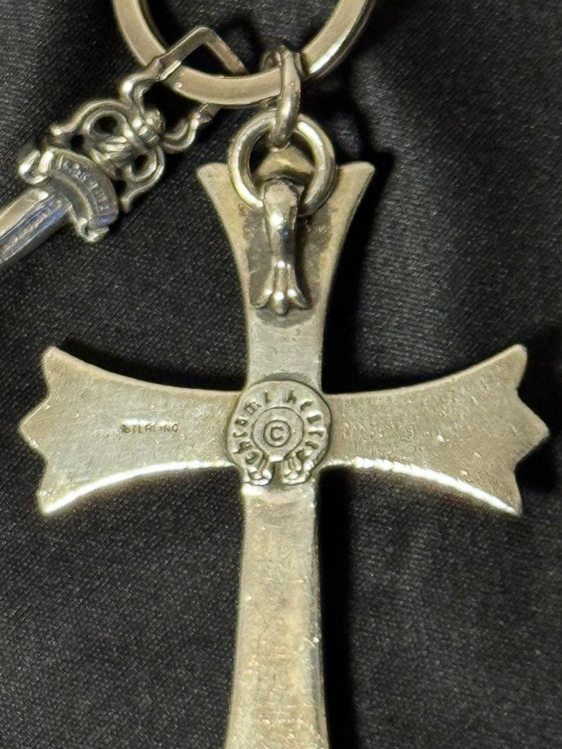 確実正規品　クロムハーツ　クイッククリップ　ラージクロスキーリング