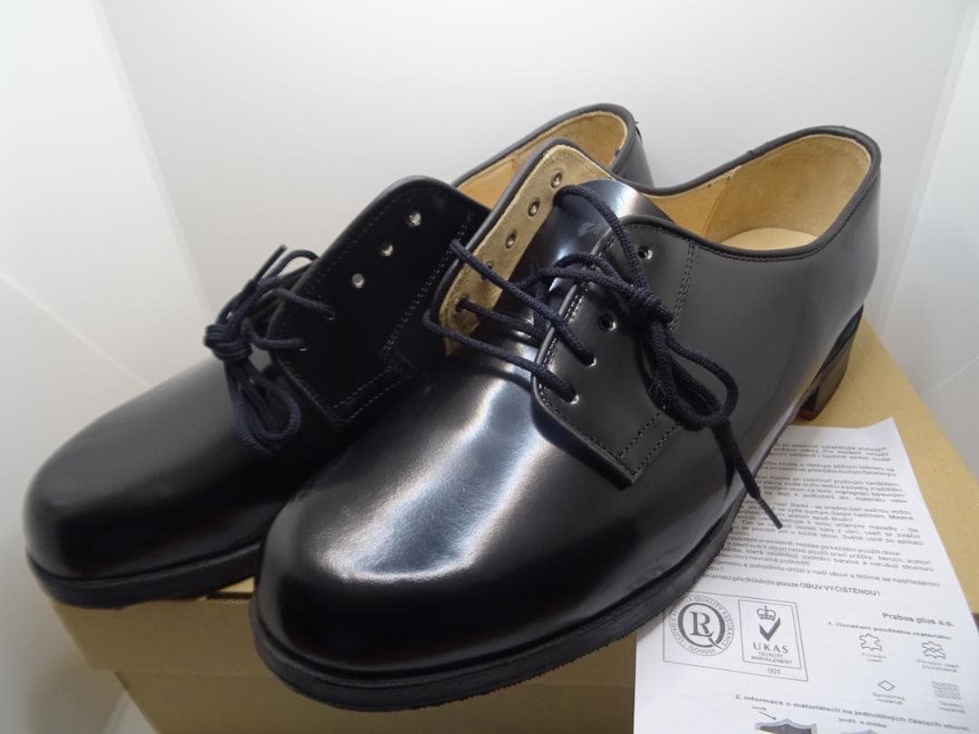 や*ち様 新品チェコ軍オフィサーサービスシューズポストマンシューズ28.5cm黒