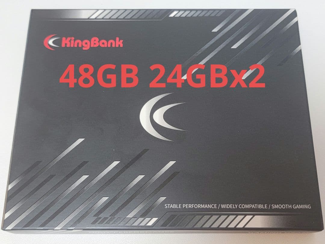 KingBank DDR5 48GB (2x24GB)6800MHz 白　未使用