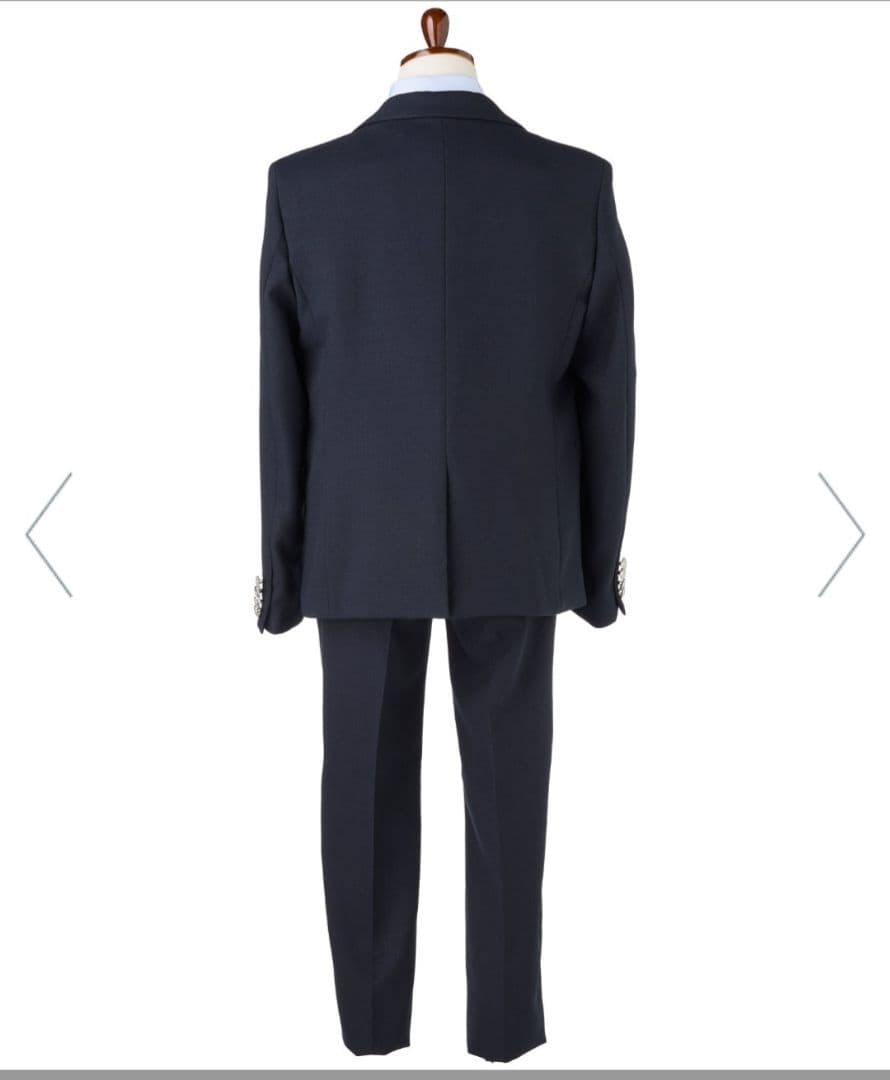 【卒業式160cm】【1度短時間着用美品】ネイビー スーツ6点セット